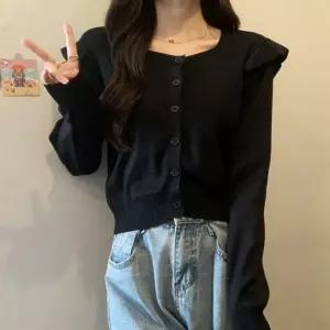 패션 의류 프릴 여성 간절기아우터 데일리 가디건 캐주얼 니트 UWFF618D
