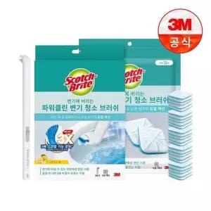 [3M]변기에 버리는 파워클린 변기 청소 브러쉬 핸들 + 리필 25입
