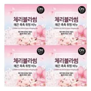 온더바디 체리블라썸 휘핑 비누 90g 4입