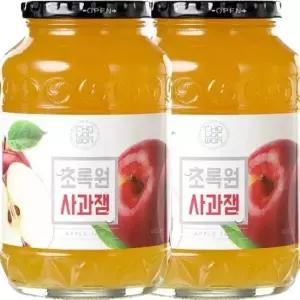 초록원 사과잼 2kg(1kgx2병) 사과잼 잼