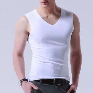V넥 기능성나시 남성 냉감이너 무봉제 민소매 초경량 셔츠속 이너웨어