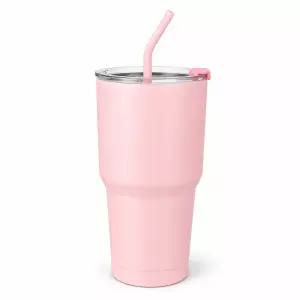 빨대 텀블러 304 스테인리스 보온보냉 대용량 900ml 핑크