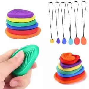 실리콘 Teether 씹는 목걸이 감각 쫄깃한 펜던트 오랄 모터 장난감 ADHD 용품 도구