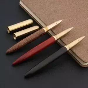 금속 레드 샌달우드 치킨 윙 고급 구리 선물 롤러 볼 펜 사무용품 고품질 신제품
