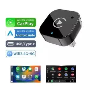2in1 무선 카플레이 안드로이드 오토 어댑터 자동 연결 USB 유니버설 AI 스마트 박스 시스템 모든 차량용