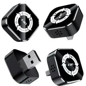 4in1 카락 신형 업그레이드 카플레이 어댑터 무선 안드로이드 오토 미러링크 스마트 미니 AI 박스 USB