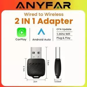 새로운 5.0 미니 울트라 무선 어댑터 CarPlay 안드로이드 오토 OEM 차량용 플러그 앤 플레이 WiFi 블루투스