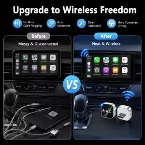 미니 4-in-1 무선 CarPlay 동글 2026년 신규 업그레이드 유선에서 변환 안드로이드 오토 에어플레이