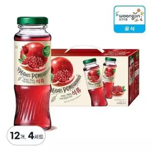 [G] 웅진식품 자연은 석류 병 180ml, 12개, 4세트