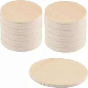 SOUJAP 30팩 4인치 목재 합판 원 1/4인치 두꺼운 원형 컷아웃 공예 회화 DIY용 미완성