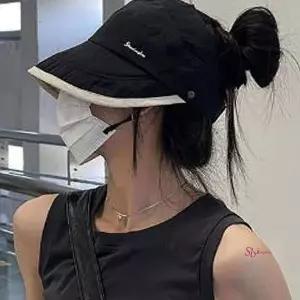 투톤 생활방수 썬캡 보닛햇 운동모자 밴딩끈 와이드챙xyz073