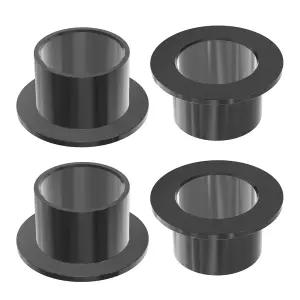 FOCMKEAS 4Pcs 0810 폼 플랜지 슬리브 베어링 8x10x7mm 검은색 ID x OD 길이 부싱 장비 샤프트 기계용