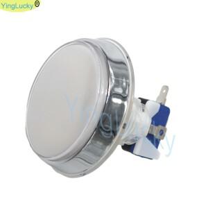 아케이드 단추  전구  도금 플랫 라운드 비디오 게임 플레이어 푸시 스위치 게임기 60mm