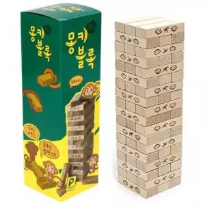 [텐바이텐][P][팝콘에듀] 몽키블록 (종이 케이스) 나무블럭 블럭쌓기 쌓기나무
