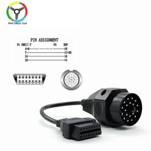 자동차 OBD 연장 케이블 II 어댑터 BMW 호환 20pin 16PIN 여성 커넥터 e36 X5 Z3