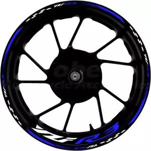 야마하 YZF R3 2013-2024 블루 반사 비닐 휠 스트라이프 키트를 위한 멋진 17인치 림 스티커 방수 자가