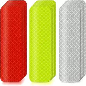 WZP 36PCS 반사 스티커 고감도 안전 경고 테이프 자동차 오토바이 트레일러 헬멧 우편함용 야외 방수 자가
