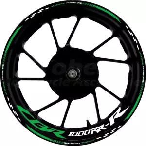 CBR 17인치 휠 림 스티커 데칼 테이프 CBR1000RR-R 2004-2025 오토바이 반사 스트라이프(녹색)와