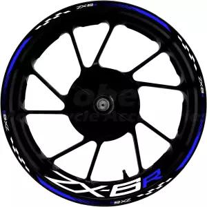 가와사키 ZX-6R 636 2000-2026용 멋진 17인치 휠 림 스티커 파란색 반사 비닐 스트라이프 키트 방수 자가