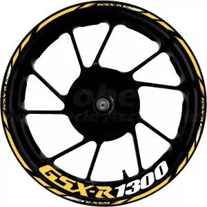 스즈키 GSX1300R을 위한 멋진 17인치 휠 림 스티커 Ceep Yellow 반사 비닐 스트라이프 키트 방수 자가 접착