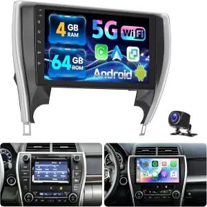 도요타 캠리 2015 2016용 알리칼리 4+64G 카 스테레오 안드로이드 오토 5G WiFi GPS 내비게이션 FM RDS AHD