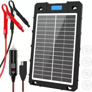 AeternaSol 7.5W 태양광 자동차 배터리 충전기 12V 휴대용 방수 패널 트리클 스마트 PWM이 장착된 오토바이
