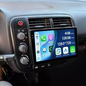 4+128G Honda Civic 1998 1999 2000 1280 * 720 9인치 터치스크린 라디오 키트(무선 카플레이/안드로이드