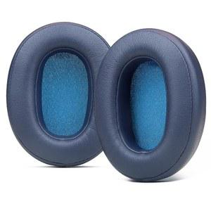 소니 WH-XB900N /WH-CH710N /WH-CH720N /WH-RF400 /MDR-RF895RK 헤드폰용 SINOWO 교체 이어패드 소음 차단 메모리 폼이 있는 이어패드 쿠션 부드러운 단백질 가죽-블루