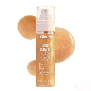 시우시수 선크림 바디 글로우 브로드 스펙트럼 SPF 45 시퀸 미카가 함유된 글리터 쉬머 아연 산화물 선키스
