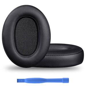 소니 WH-XB900N /WH-CH710N /WH-CH720N /WH-RF400 /MDR-RF895RK 헤드폰용 이어패드 교체 - 메모리 폼 및 단백질 PU 쿠션 소음 차단 U2013 블랙