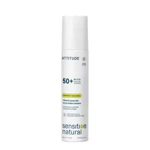 태도 민감성 피부 미네랄 자외선 차단제 경량 로션 SPF 50 넓은 스펙트럼 산화 아연 EWG 검증 나노화되지