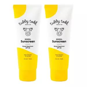 터비 토드 미네랄 자외선 차단제 SPF 50 용 와이드 스펙트럼 로션 80분 방수 민감한 피부에 안전 기름지지