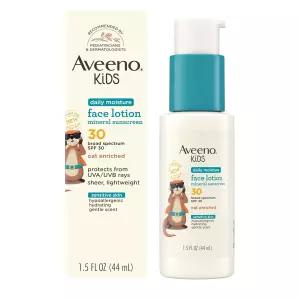 아베노 데일리 모이스처 페이스 로션 미네랄 자외선 차단제 SPF 30 용 귀리 농축 모이스처라이저 및 민감성