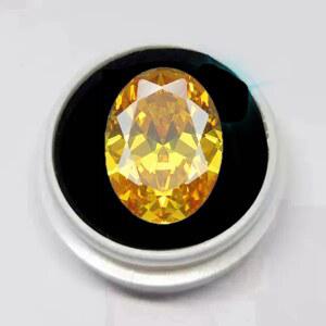 크리스탈 원석 박스 세트 대형 노란색 사파이어 13x18mm 15 0Ct 가열되지 않은 타원형 모양 VVS 보석 제작용