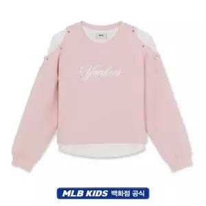 갤러리아 MLB엠엘비키즈 스트릿 걸즈 어깨 트임 레이어드 여아맨투맨 7FMTB176