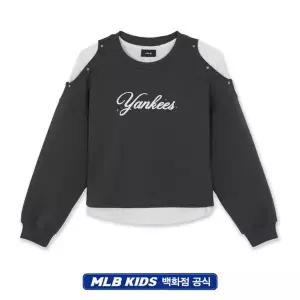 갤러리아 MLB엠엘비키즈 스트릿 걸즈 어깨 트임 레이어드 여아맨투맨 7FMTB176