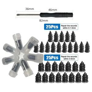 /-10-50Pcs 자동차 타이어 수리 고무 못 세트 범용 오토바이 패치 자전거 스쿠터 펑크 도구