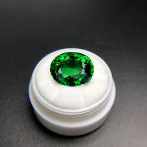 크리스탈 원석 AAAA 트릴리언트 10 00캐럿 그린 에메랄드 12x16mm 오벌 스리랑카 VVS