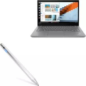 BoxWave 스타일러스 펜 Lenovo ThinkPad T14 20W0 호환 - 초정밀 팁 전자식 AccuPoint 액티브 메탈릭 실버