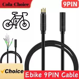 9 핀 EBIKE 휠 허브 전동 케이블 방수 포트가 있는 E-BIKE 연장 와이어 60cm120cm 골든 및 SM 플러그 옵션
