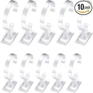 시계 디스플레이 스탠드 홀더 10pcs 투명 플라스틱 4인치 3.5인치
