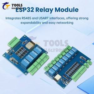 ESP32 RS485 모드버스 릴레이 모듈 DC 9-24V 4/8 채널 - WiFi 블루투스 및 옵토커플러 절연, 타입-C 인터페이스 포함