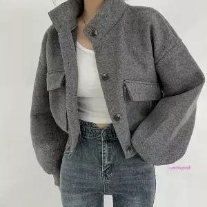 여자 크롭 코디 여행 룩 검정 자켓 나들이 주말 숏 룩검정 숏자켓cde711
