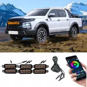 JAC T9 차량용 18LED 프론트 그릴 라이트 주간 주행등 휠 아이브로우 램프 픽업용 12V
