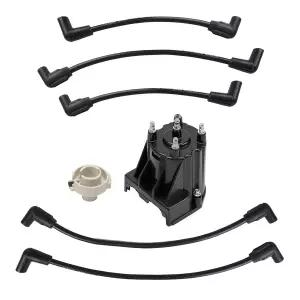 MercRuiser 3.0L LX 811635Q2 84-816761Q14용 스파크 플러그 와이어 디스트리뷰터 캡 로터가 장착된 튜닝