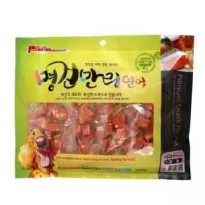 친절한탄씨 명견만리 반려동물 간식 연어 큐브 400g 강아지 트릿 조각 사료 강아지용품 강아지간식