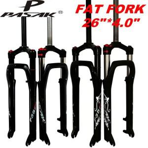 스노우 MTB 마운틴 자전거 포크 팻  가스 잠금 서스펜션 마그네슘 알루미늄 합금 4.0 인치 타이어용 135mm