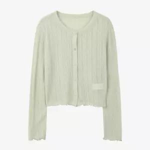 듀엘 라운드넥 크롭 골지가디건 D262MSM350