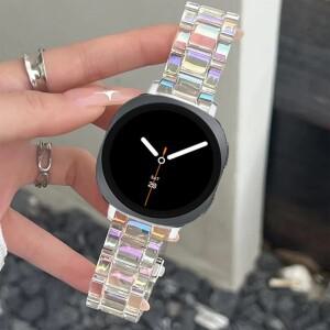 갤럭시 워치 8 클래식 46mm용 투명 레진 스트랩, 40mm 울트라 2025 브레이슬릿 시계줄