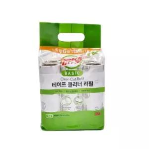 3M 테이프클리너 돌돌이 대형 리필팩 6개입 16cm